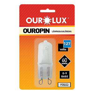 Lâmpada Halógena Ouropin G9 60W 127V Fosca.