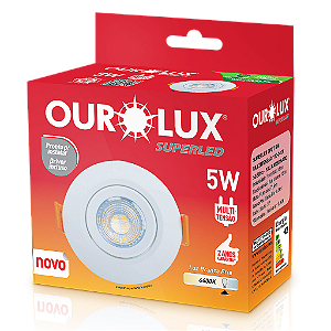 Superled Mini Spot 5W 6400K redondo bivolt.