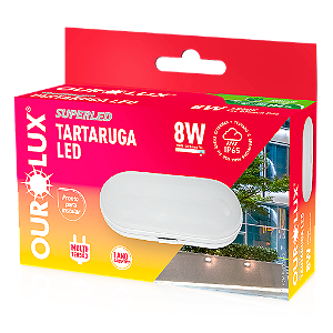Luminária Tartaruga LED 8W bivolt 6500K IP65.