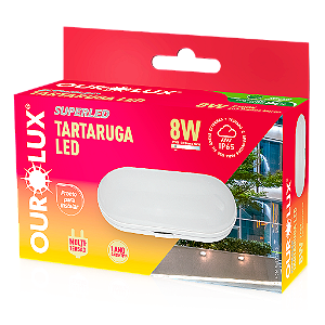 Luminária Tartaruga LED 8W bivolt 2700K IP65.
