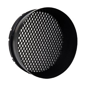 Acessório kit grade antiofuscante para spot flow AR111 alumínio e ABS preto.