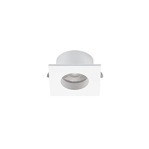 Plafon de embutir LED Móbili quadrado dimerizável para movelaria IRC90 2700K 2W 12V 3,7x3,7x1,9cm policarbonato e ABS branco.