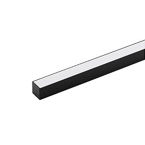 Perfil de sobrepor LED Archi linear 1 metro IRC 93 2700K 14W/m 24V alumínio preto.
