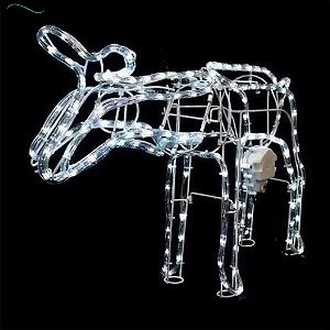 Armação Rena fêmea grande LED Branco frio com movimento 127V IP44 uso externo.