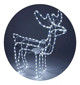 Armação Rena macho médio LED Branco frio com movimento 127V IP44 uso externo.