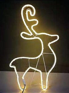 Armação Rena Neon warm 8 funções 78x48cm 127V IP44 uso externo.
