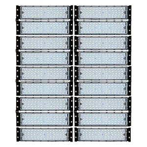 Refletor Industrial holofote modular LED 900W 3000K branco quente IP67.
