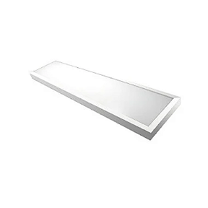 Luminária Plafon LED 36W Retangular 30cm x 60cm Sobrepor 3000K bivolt.