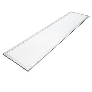 Luminária Plafon LED 42W Retangular 30cm x 120cm Embutir 3000K bivolt.