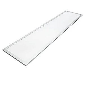 Luminária Plafon LED 48W Retangular 30cm x 120cm Embutir 3000K bivolt.