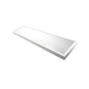 Luminária Plafon LED 48W Retangular 30cm x 120cm Sobrepor 3000K bivolt.