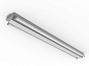 Luminária de sobrepor alto rendimento para 2 lâmpadas 18/20W 120cm.