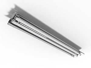 Luminária industrial Gaivota de alto rendimento para 2 lâmpadas 9/10W 60cm.
