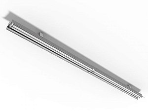 Luminária industrial contínua para 2+2 lâmpadas T5 28/54W 237cm.