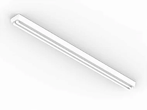 Luminária calha sobrepor simples para 2 lâmpadas 36/40/45/65W 240cm (HO).