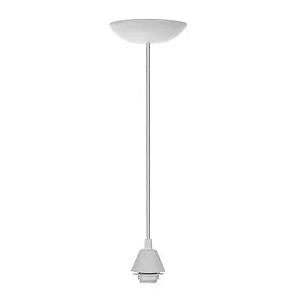 Pendente branco 1,20m com soquete E-27 rosca longa completo para 1 lâmpada.