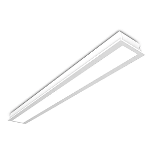 Perfil de Embutir Slim Linear Para Marcenaria 200x2,5x1,6cm Alumínio e Acrílico Branco.
