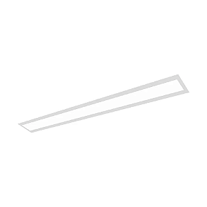 Perfil de Embutir Linear Para Gesso 300x5x3,5cm Alumínio e Acrílico Branco.