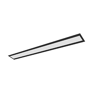 Perfil de Embutir Linear Para Gesso 300x5x3,5cm Alumínio Preto e Acrílico.
