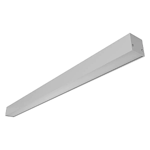Perfil de Sobrepor Linear 200x7,5x5,5cm Alumínio e Acrílico Branco.