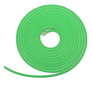 Fita LED Neon 12W/M 60W 12V 5 metros externo IP65 Verde.