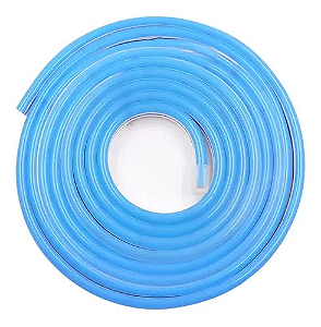 Fita LED Neon 12W/M 60W 12V 5 metros externo IP65 Azul.