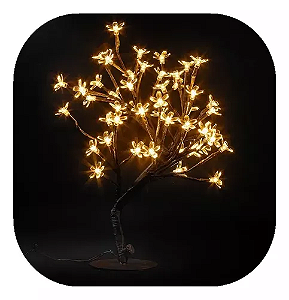 Árvore Cerejeira 48 Leds fixa Natal Warm (Branco quente) Bivolt.