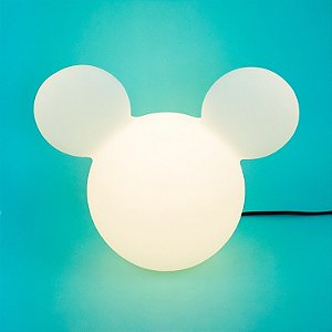 Luminária Mickey Clean 25,5x32,5x19,5cm Polietileno Branco.