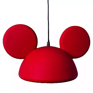 Pendente Orelhas Mickey 24x41x27cm Polietileno Vermelho.