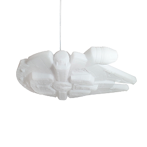 Pendente Millennium Falcon 10x38x53cm Polietileno Branco.