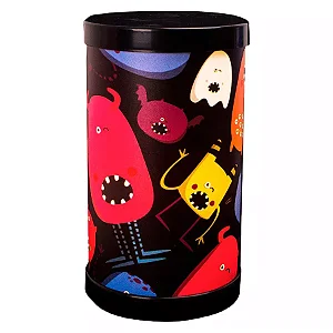Luminária de Mesa Lumi Monstrinhos 27xØ14,5cm Polipropileno Colorido.