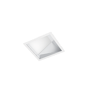 Spot de Embutir LED Dhari Quadrado Angular 80° 5000K 18,3W Bivolt 20x20x13,5cm Alumínio Branco Fosco.