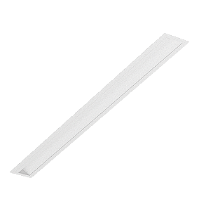 Luminária de Embutir LED aba linear com iluminação assimétrica Wamba Retangular 4000K 36,2W Bivolt 117x10x3,2cm Corpo e Refletor Branco Fosco.