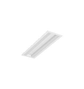 Luminária de Embutir LED Kiini Retangular 3000K 29,5W Bivolt 45,5x13,5x3,5cm Acrílico, Corpo e Refletor Branco Fosco.