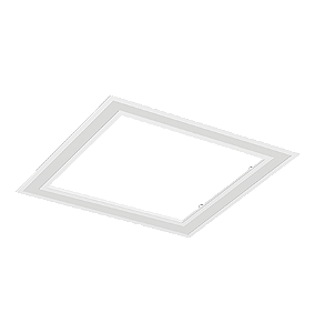 Luminária de Embutir LED com Centro Aberto Joari Quadrado 2700K 73W Bivolt 61,8x61,8x6cm Alumínio Branco Fosco.