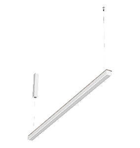 Luminária pendente linear com LED Nichia integrado 3000K 36,1W Bivolt 112,1x4x3,6cm Alumínio Branco Fosco.