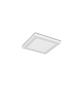 Luminária de sobrepor com LED Nichia integrado com efeito moldura de luz 5000K 36,7W Bivolt 32,8x32,8x3,6cm Alumínio Branco Fosco.