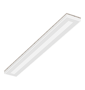 Luminária de sobrepor linear LED Nichia integrado com efeito moldura de luz 5000K 71W Bivolt 115,1x13,4x3,6cm Alumínio Branco Fosco.