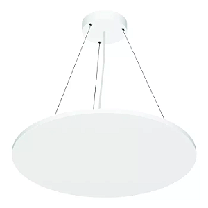 Pendente LED Eneza Redondo Luz Indireta 4000K 41,9W Bivolt Ø60cm Alumínio Branco Fosco.