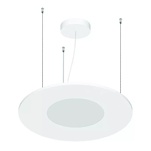 Pendente LED Eneza Redondo Luz Indireta 4000K 41,9W Bivolt Ø60cm Alumínio Branco Fosco.