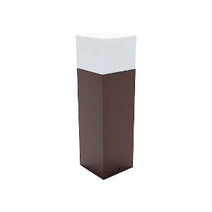 Poste Balizador 201 para Jardim com Soquete E27 26cm Marrom.