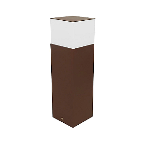 Poste Balizador 201T para Jardim com Soquete E27 26cm Marrom.