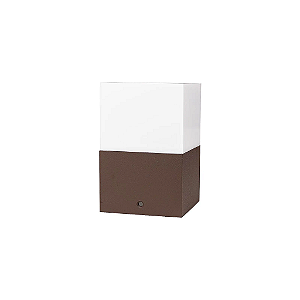 Mini Poste Balizador 205 para Jardim com Led 5,5W 6500K 11,5cm Marrom.