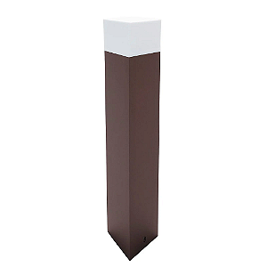 Poste Balizador 209 para Jardim com soquete E27 50cm Marrom.