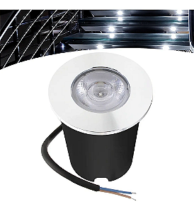 Balizador Spot Led Embutir 6500K Branco Frio Chao Piso Jardim 1w Ip66.