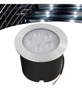 Balizador Spot Led Embutir 6500K Branco Frio Chao Piso Jardim 5w Ip66.