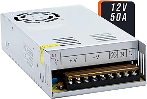 Fonte Chaveada Estabilizada 50a 12v 600w Bivolt Cftv Fita Led.