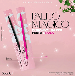 PALITO MAGICO APLICADOR DE HENNA PRETO SOURCIL