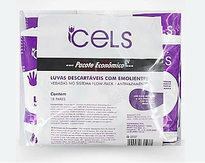 LUVAS DESCARTAVEIS COM EMOLIENTES 18 PARES