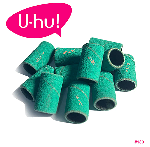 LIXA PARA MANDRIL VERDE MÉDIO PM 180# C/100UNID U-HU